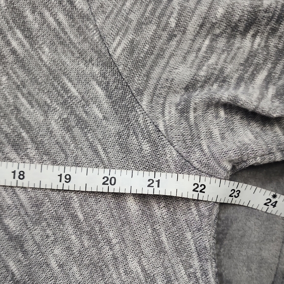 Faded Glory Light Heather Gray Scoop Neck Pullover Sweater - Picture 3 of 5